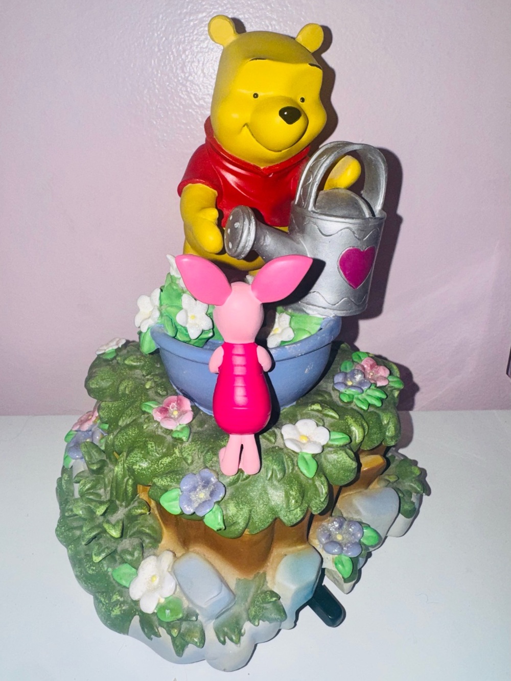 Disney Winnie the Pooh & Piglet Garden musical Figurine